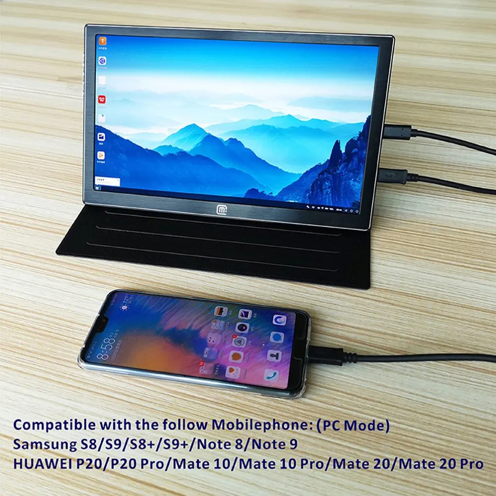 10,8 дюймов ips 1920*1080 USB-C с PD Быстрая зарядка портативный дисплей-USB C/HDMI видео вход портативный lcd-монитор. Игровой Дисплей