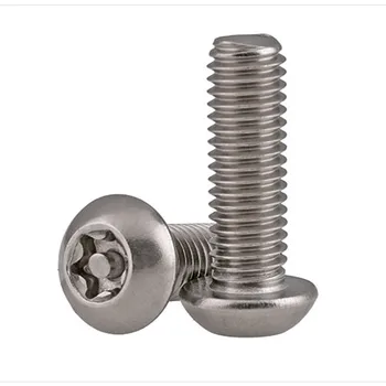 

100pcs/lot M2 M2.5 M3 Stainless steel pan head torx with pin screw anti theft safety security screws