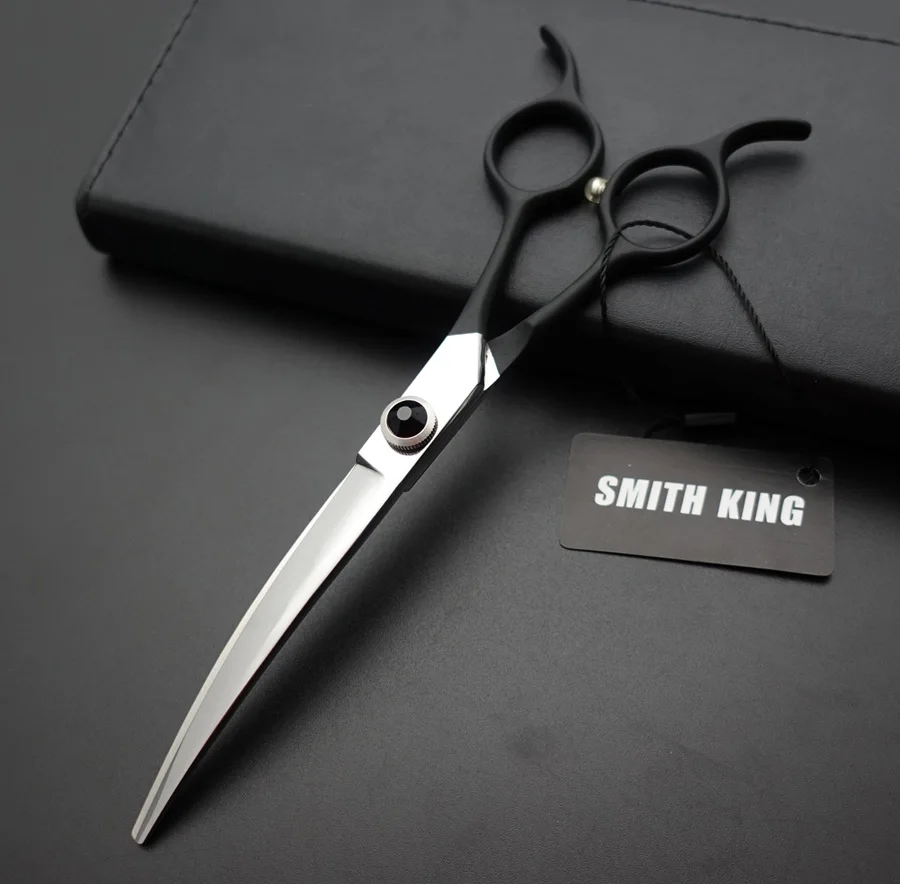 

SMITH KING Professional Hairdressing scissors/Pet grooming scissors/Shears, 6.5 inch Curved scissors,Left&Right-handed scissors