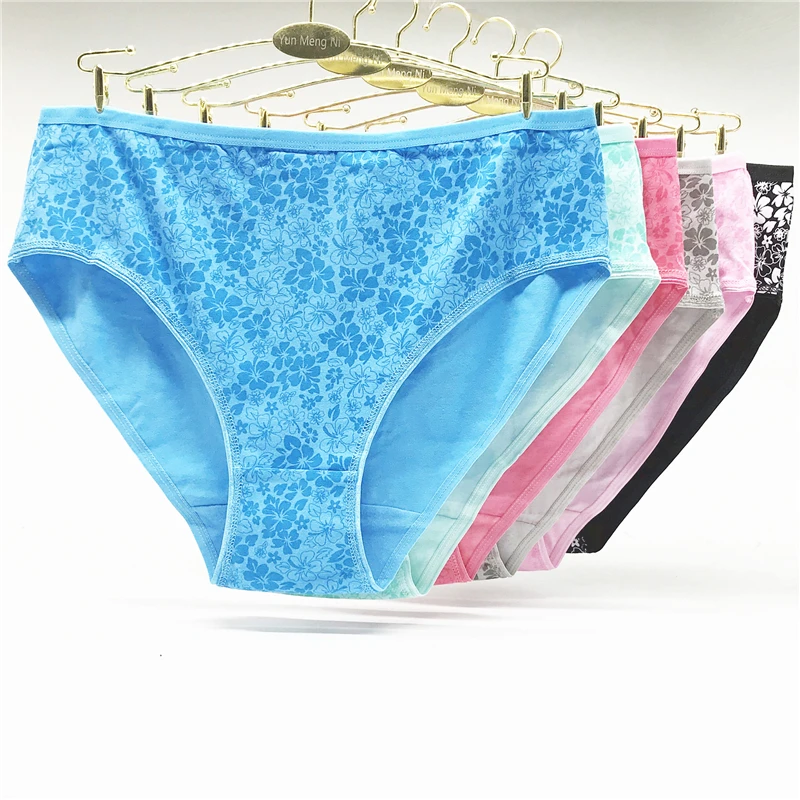 

4pcs/lot Women's Cotton Briefs Large Size Panties for Women Fashion Breathable Lingerie Panties High Waist Panty Underwear
