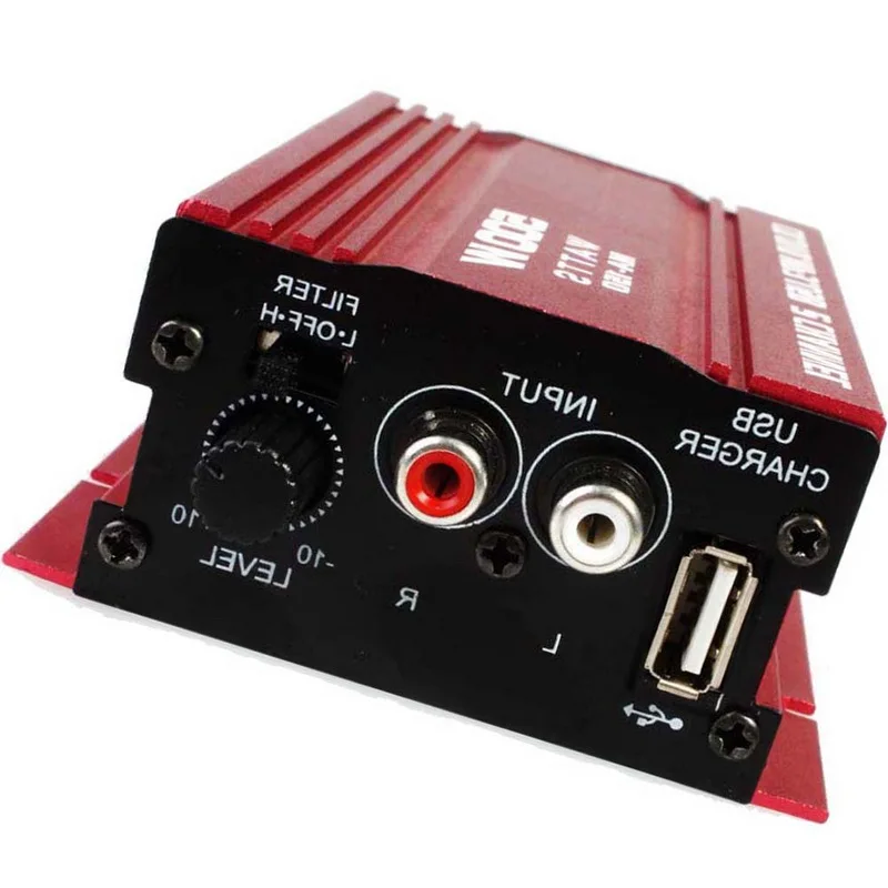 Hi-Fi Amp радио LP-MA150 усилитель 65 Вт Car Audio Динамик 12 В Мини RCA, цифровой MP3 низким уровнем искажений Стерео связи красный