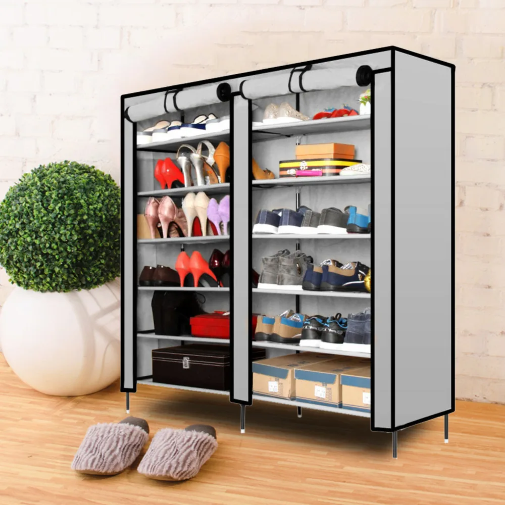 Newest Nonwoven Fabric Home Shoes Organizer Durable Shoe Rack Space Saving Storage Shelf Portable Home Accessories