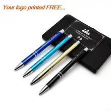 Горячая Персонализированная шариковая ручка милые золотые цветные металлические ручки на заказ с вашим логотипом и искусством 80 шт много рекламных подарков 10 цветов