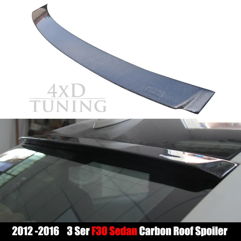 

For BMW 3 Series F30 320i 318i 330i  Carbon Fiber Roof Spoiler Full Add on style 2012 2013 2014 2015