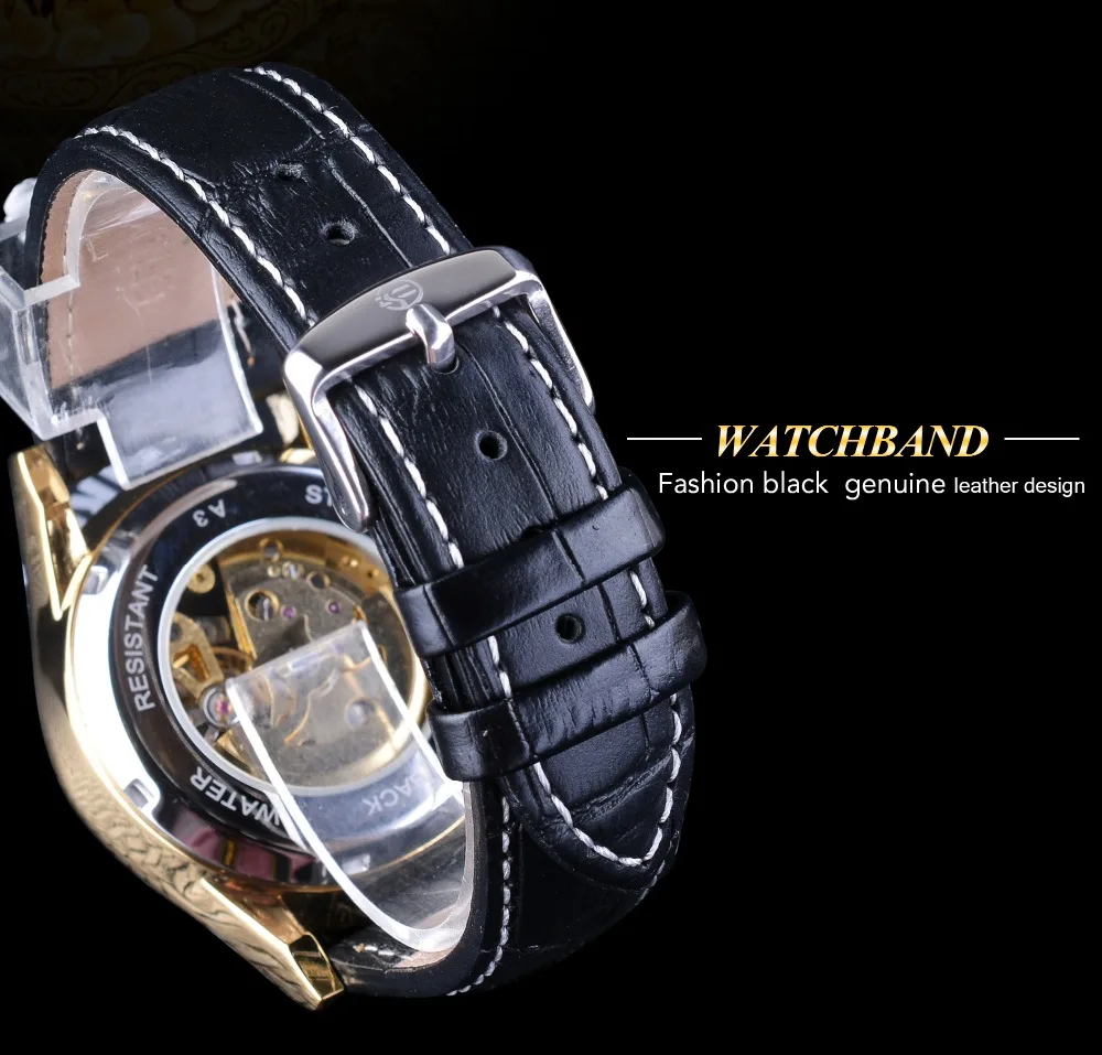 Часы Forsining+ Набор браслетов с бриллиантовым драконом Золотой светящийся ручной прозрачный Мужской Топ Бренд роскошные механические часы