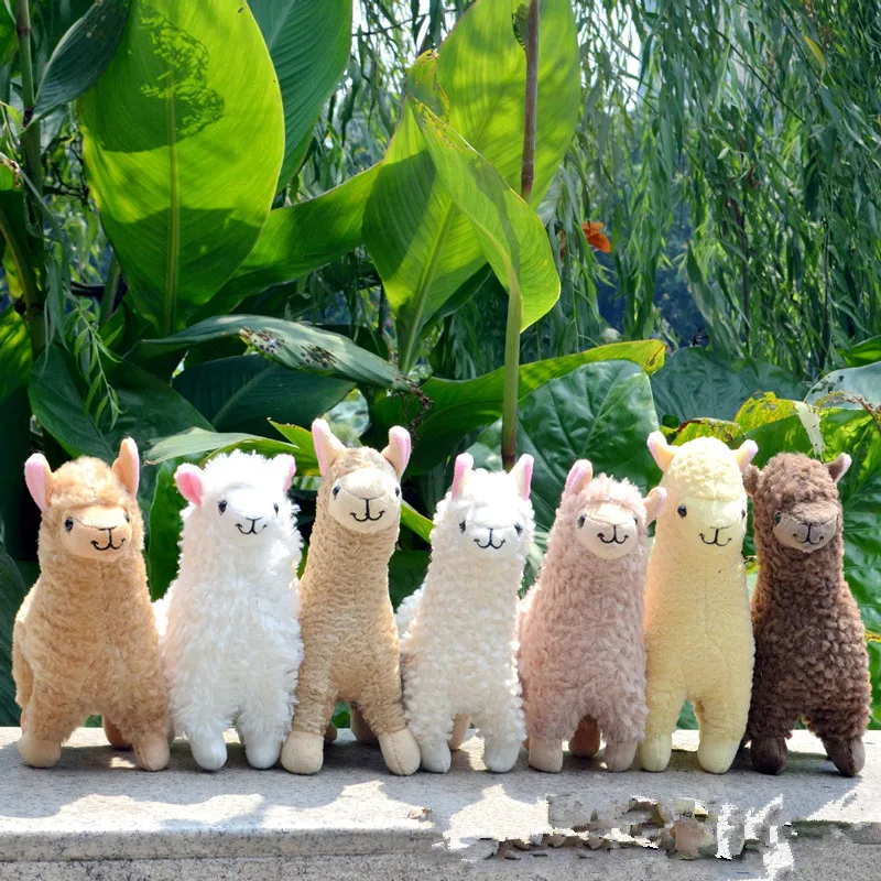 

Lovely 23cm White Alpaca Llama Plush Toy Doll Animal Stuffed Animal Dolls Japanese Soft Plush For Kids Xmas Gifts