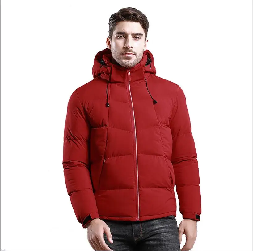 2019 мужская одежда из хлопка, плотная, ветронепроницаемая, сохраняющая тепло, однотонное пальто, мужская куртка с капюшоном, зимняя куртка