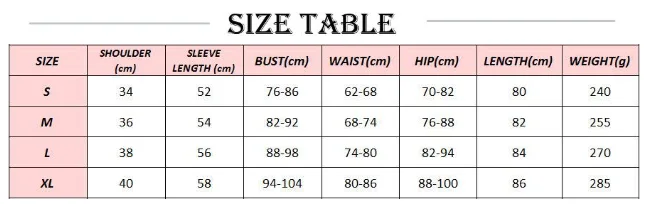 Unif Size Chart