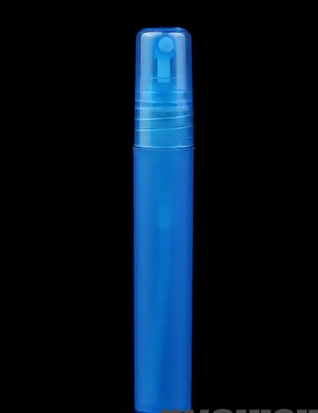 100 шт./лот 8 мл маленькая пустая пластиковая косметическая бутылка с распылителем многоразовый парфюмерный распылитель бутылки для путешествий - Цвет: Синий