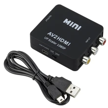 Mini AV to HDMI Converter Adapter Composite AV2 HDMI Converter 1080P HDTV DVD AV to HDMI Converter USB power