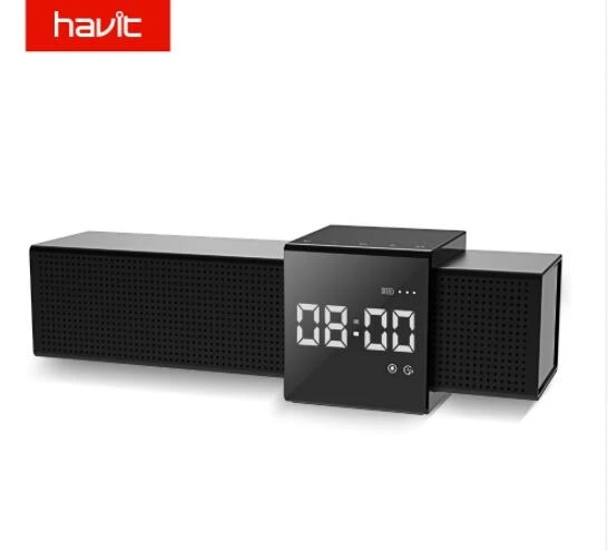 

HAVIT-M28 Portable Bluetooth V4.1 Speaker 3D Stereo Wireless Speaker Audio Player with Time Display Clock Alarm Clock