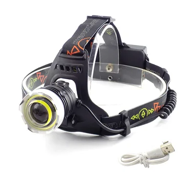 

COB T6 LED Headlamp USB Flashlight Rechargeable Headlight dual led lights Frontale camping Head Torch Flash Lamp Light Lanterna