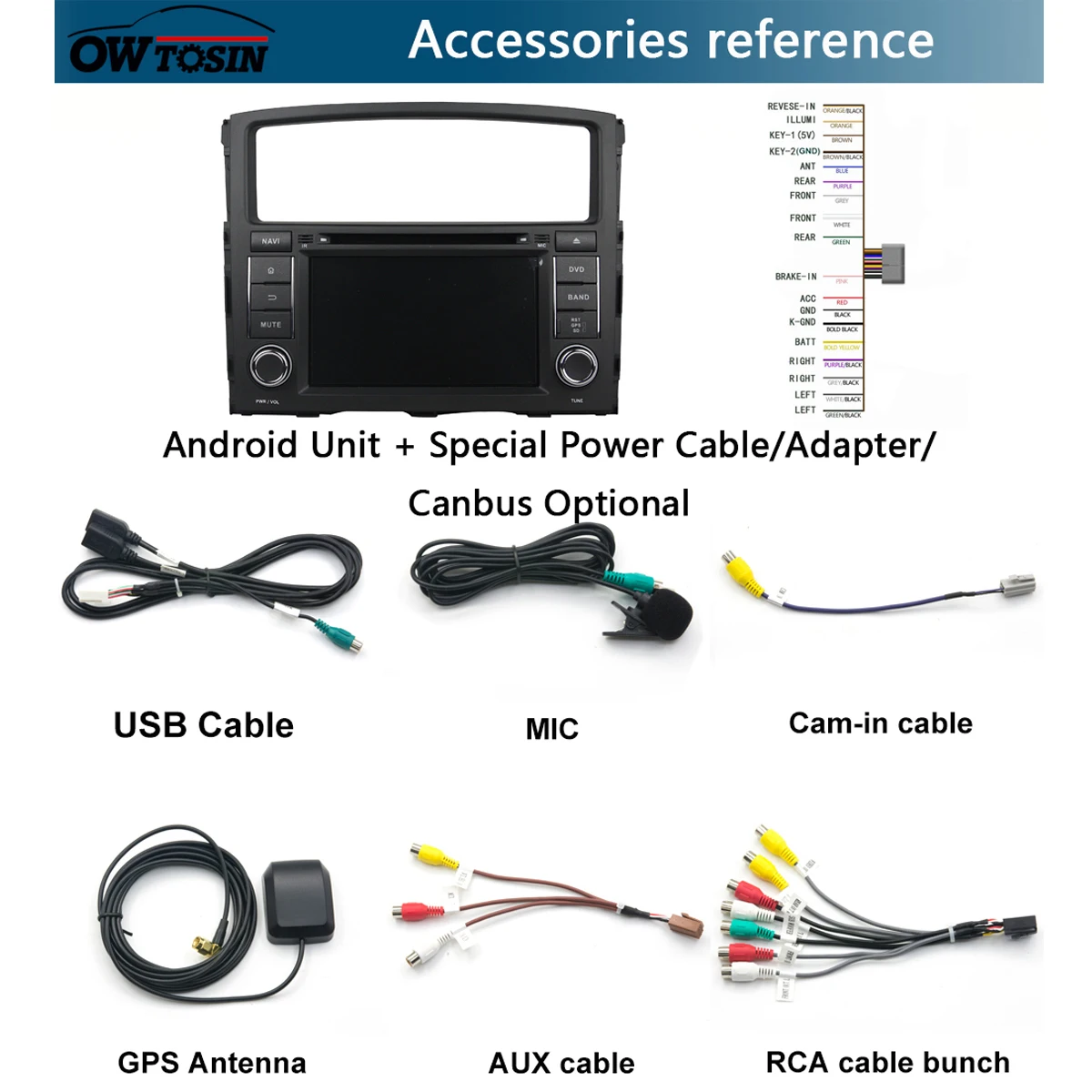 Perfect 7" IPS 1920*1080 8Core 4G RAM+64G ROM Android 9.0 Car DVD Player For Mitsubishi Pajero V97 V93 2007-2019 DSP Radio GPS Parrot BT 5