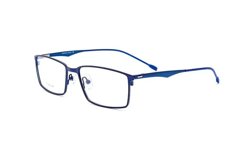 ELECCION высокого класса ультра-тонкий титановый сплав полная оправа бизнес близорукость очки мужские Оптические очки по рецепту оправа - Цвет оправы: C5. Blue Frame