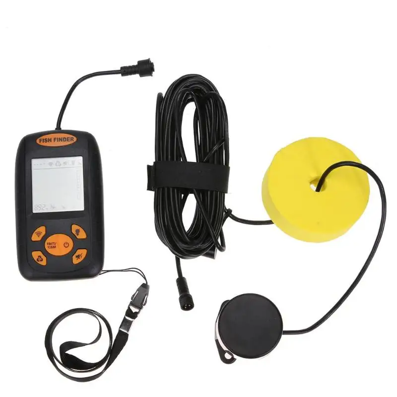 

Portable Wire Ultrasonic Fish Finder Sensor Echo Probe Fishing Sounder Fishing Sounder LCD Display Alarm River Lake Fish Finder