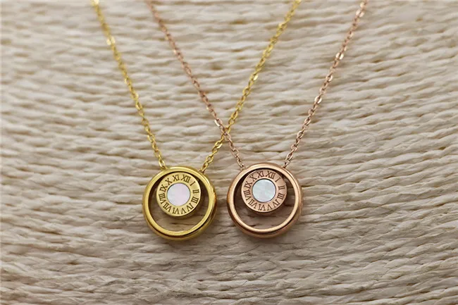 316L-Stainless-Steel-Gold-Plated-Double-Loop-Shell-Pendant-Necklace-Roman-Numerals-Link-Chain-Necklace-Fashion (2)