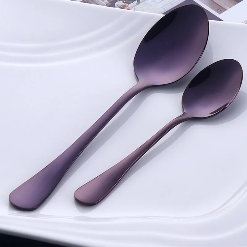 Набор столовых приборов из нержавеющей стали 4 шт./компл.|purple dinnerware set|tableware dinner