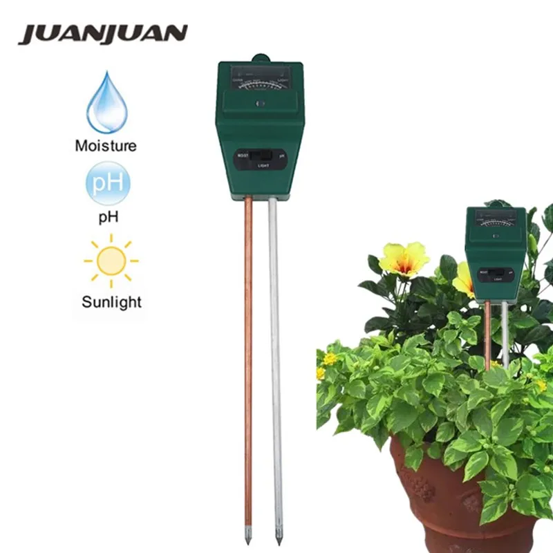 

New Arrival 3 in 1 Soil PH Tester Meter Detector Water Moisture Light Test Analyzer Sensor for Garden Plant Flower 20%Off
