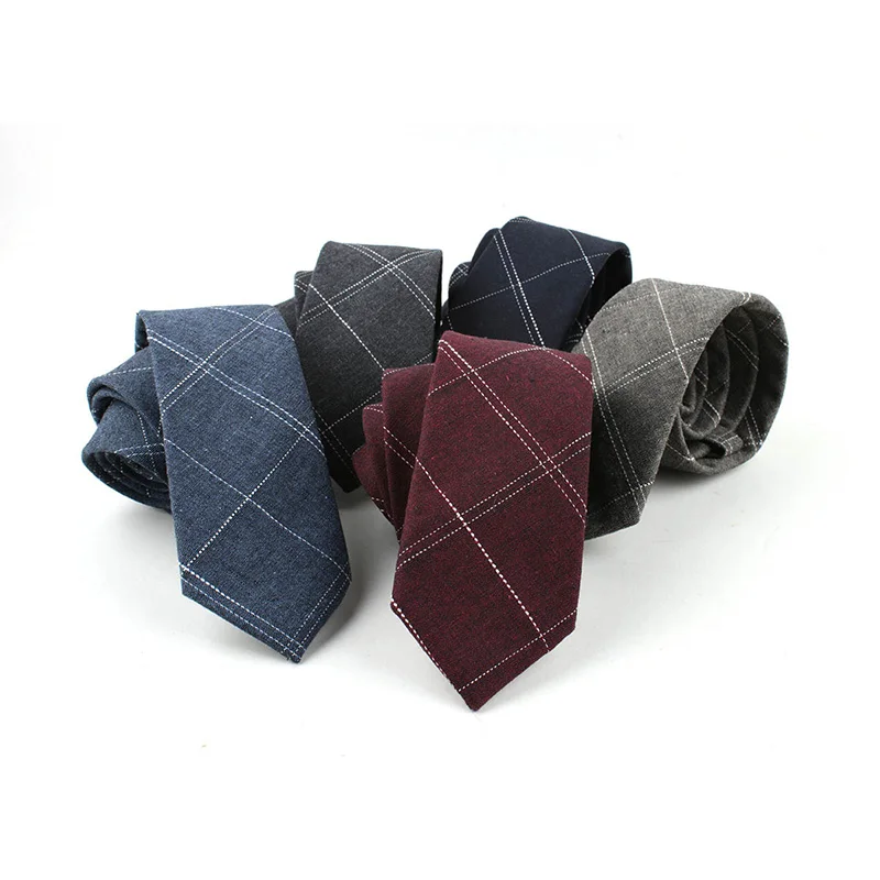 

51 Colors Men's Fashion Neck Ties Plaid Floral Printed Cotton Ties Paisley Skinny Ties Men Small Designer 6 CM Fashion Ties