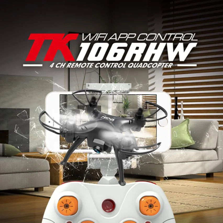 Новый Радиоуправляемый вертолет 106RHW 2 4G 6 осевой Мини Wi Fi FPV Дрон Квадрокоптер