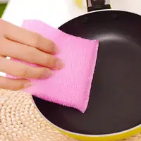 Kitchen nonstick oil scouring pad oil cleaning cloth washing cloth to wash cloth towel brush bowl cloth sponge 4 pcs 5