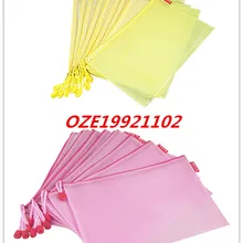 Желтый розовый мягкий Пластик B5 Бумага Размеры документ мух держатель молнии Закрытие сумки