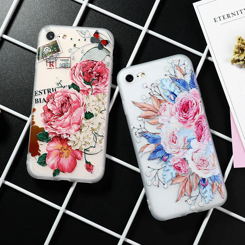 3D рельеф чехол для iPhone 6 s Мягкий защитный Вернуться ТПУ 5 5S 6s Plus X XS Max XR телефон