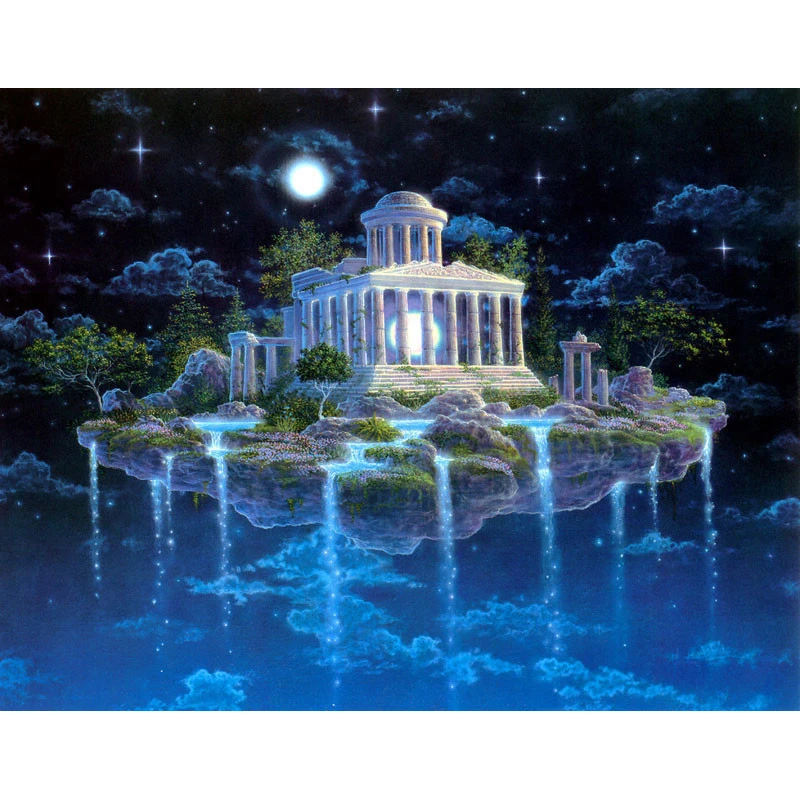 

Full Square/Round Drill 5D DIY Diamond Painting "Waterfall Villa" 3D Embroidery Cross Stitch Mosaic Rhinestone Home Decor Gift