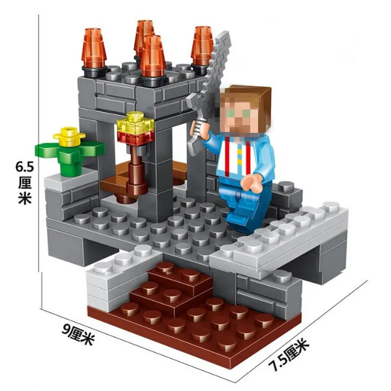 4 шт./лот My World Town Guardian Legoings Набор строительных блоков игрушки подарки|Блочные