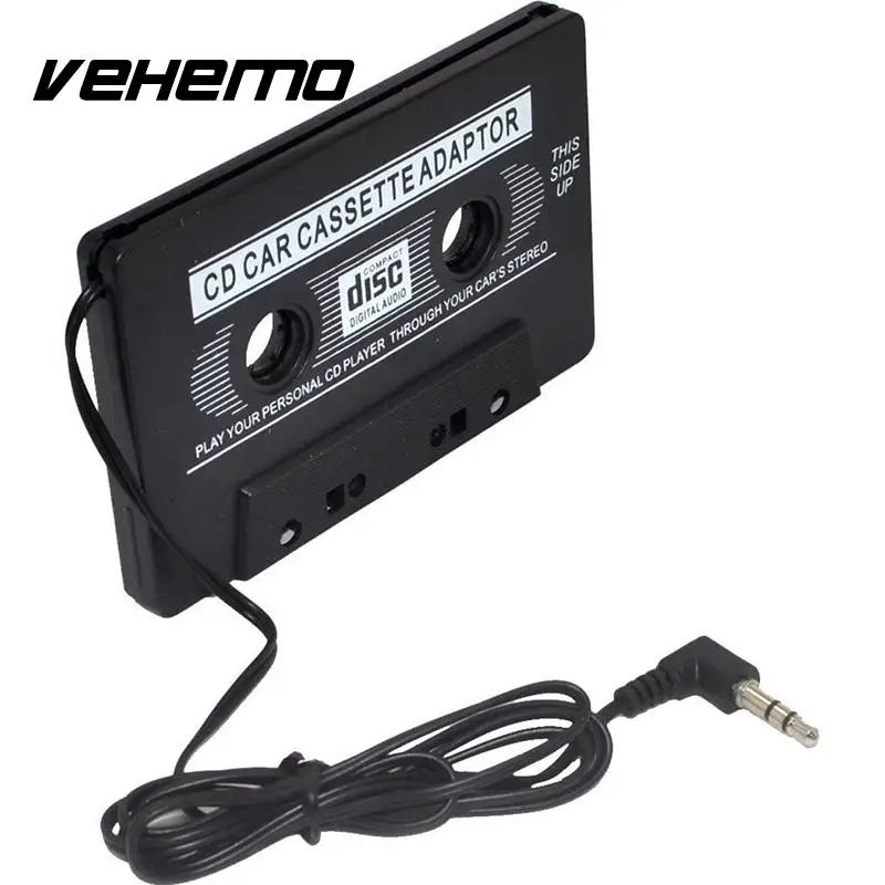 Vehemo черная лента в форме кассеты музыкальный адаптер конвертер Автомобильная стерео лента Кассетный адаптер MP3 Автомобильный классический мобильный телефон