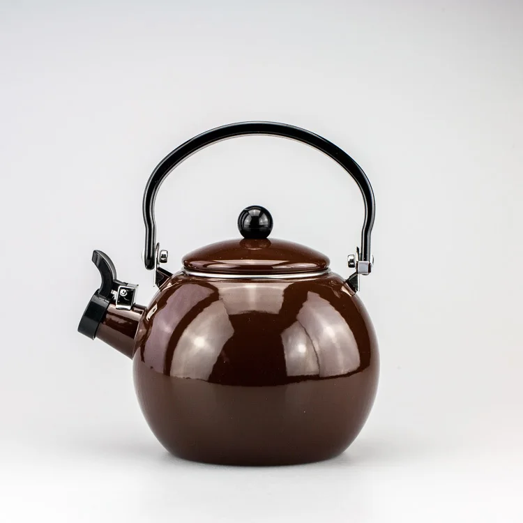 Утолщенный эмалированный свисток шар под названием горшок Газовая электромагнитная плита горящая вода горшок свистящий чайник Чайник Чайная урна 1.4л