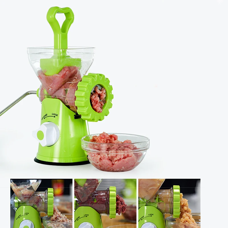 

Multifunctional Manual Meat Grinder Grinder Mini Domestic Handy Meat Dishes Mashed Garlic Stir Enema Blender Easy for Cleaning