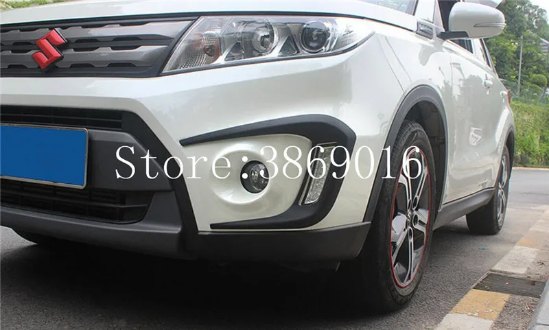 

ABS Plastics Front Fog Light Decorative Sticker Cover Case Sticker For Suzuki Vitara 2015-2018 2019 Accessories Car Styling