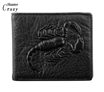 

Mens Genuine Leather Wallet Scorpion Soft Leather Card Holder