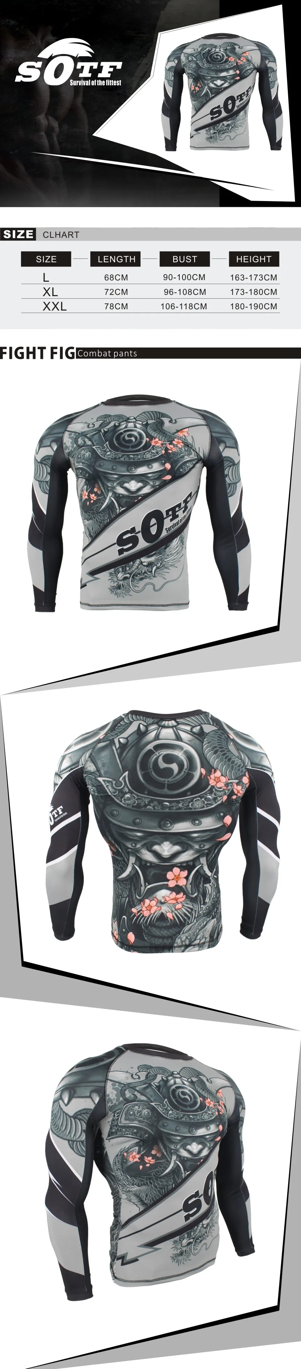 Набор для бокса, компрессионная футболка и штаны, 3D Рисунок волка, Рашгард, кикбоксинг, плотные длинные футболки, брюки, Муай Тай, MMA Fightwear
