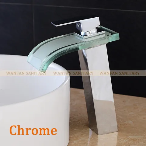Faucets Black  LED Faucets Nozzle For Faucet Deck Mounted Waterfalll Taps Washbasin Mixer Hot and Cold Water Tap LH-16801