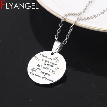 

New Creative Mirror Style Necklace Keychain Pendant Stamped I Love You To The Moon The Back Forever Gifts For Lover Couples