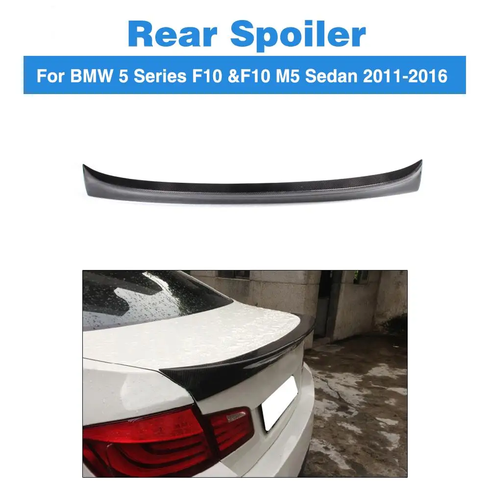 

Carbon Fiber Rear Spoiler Trunk Sticker Boot Wing For BMW 5 Series F10 / F10 M5 2011-2016 A Style