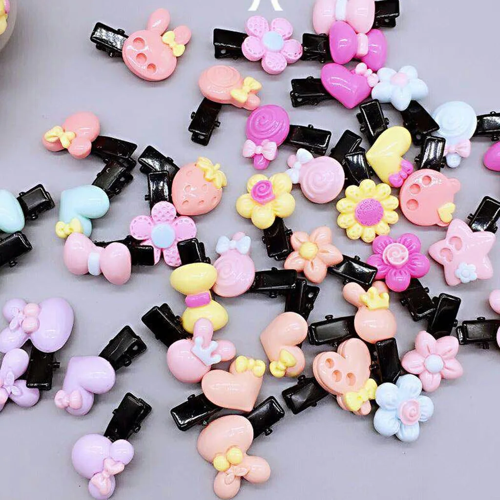 50pcs Mini Black Metal Single Prong Hair Clips Alligator Barrette Findings DIY Women Baby Hair Accessories Kids Hair Bows