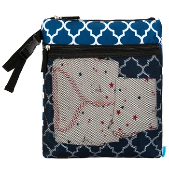 

Reusable Baby Wet and Dry Cloth Diaper Bags Travel Fashion Nylon Waterproof Nappy Bag With Two Zippered Pockets for Baby care