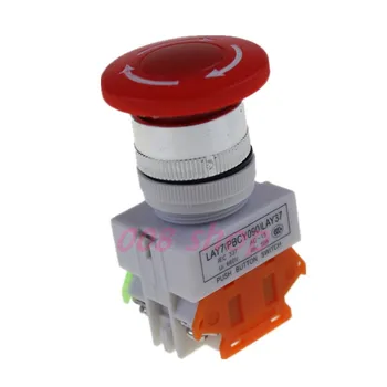 

1Pcs Stop Switch Push Button Mushroom PushButton NO+NC 660V 10A LAY37-11ZS