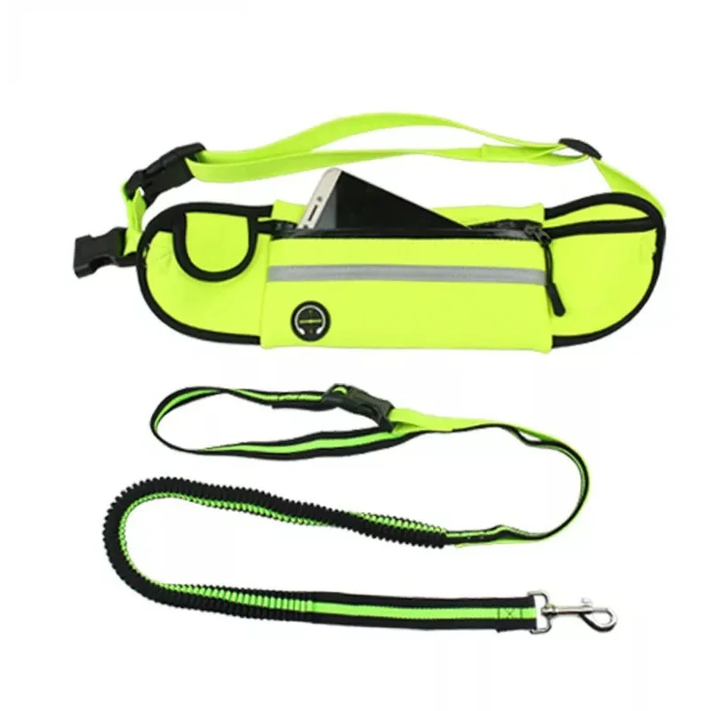 Green Светоотражающий Поводок для собак Hands Free Pet Dog Cat бег трусцой мягкий пояс полоса эластичный поводок для тренировочный повод для собак - Цвет: Green
