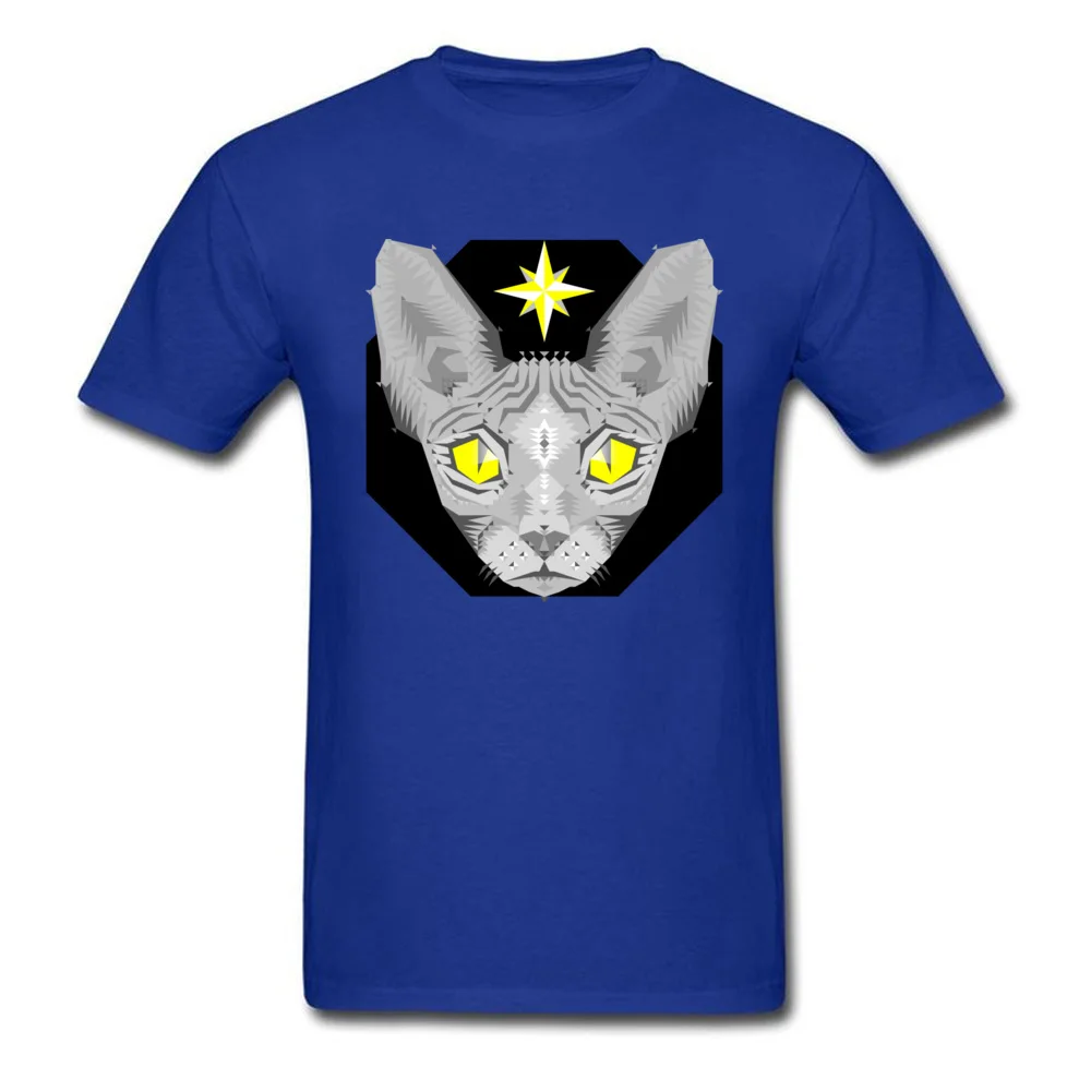 Geometric Sphynx Cat_blue