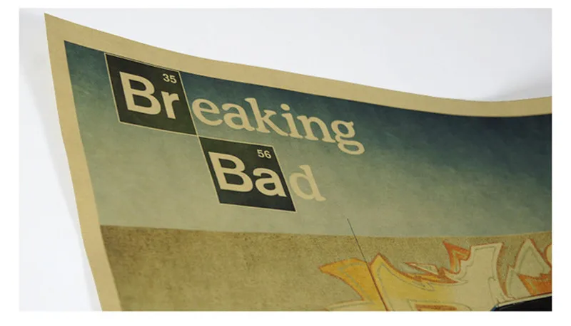 Vintage Classic Breaking Bad American Drama TV Series Poster Retro Kraft Paper Bar Cafe Home Decor Painting Wall Sticker 42x30cm