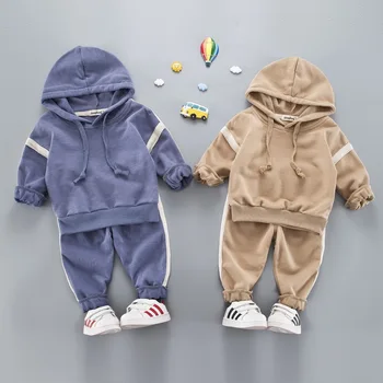 

Autumn Long Sleeve Children Clothing Set Baby Boys Girls Clothes Set Hooded Sweatshirt+Pants School Tracksuit Toddler Clothes
