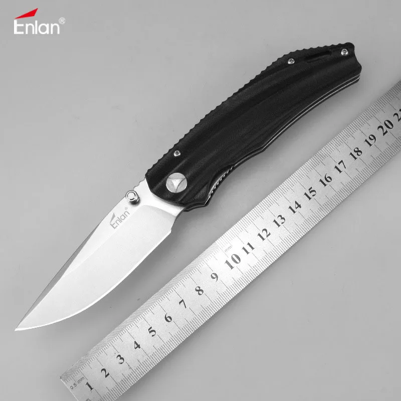 

ENLAN 8Cr13Mov Blade G10 Handle Folding Knife Outdoor Collection Camping Hunting Survival Carving Tactical Pocket Knives EW042