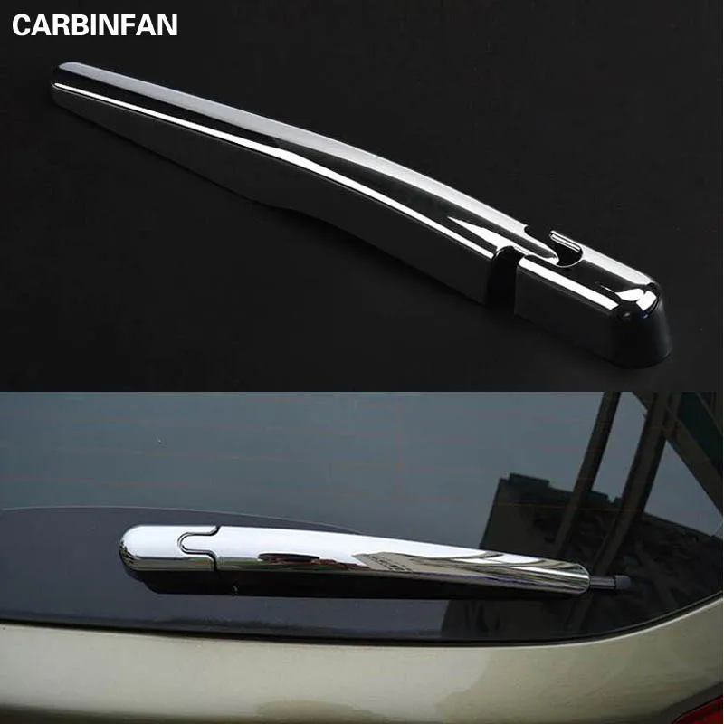 CHROME REAR WINDOW WIPER ARM BLADE COVER OVERLAY NOZZLE