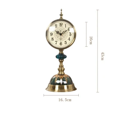 

Decorative Retro Table Desktop Quartz Clocks Living Room Bedroom Vintage Alarm Clock Nostalgic Ornaments Table Desktop Watches
