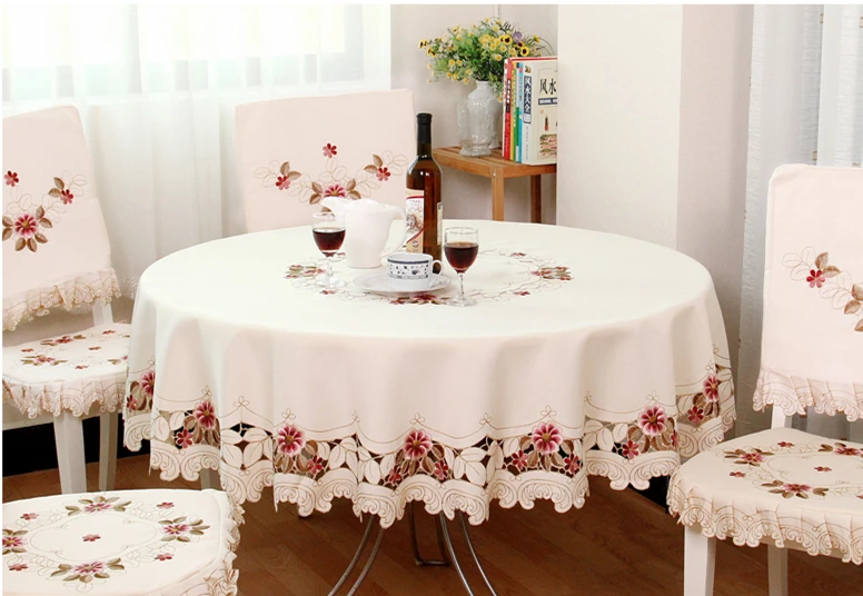 XT luxury embroidered tablecloth table dining round table cover table cloth wedding 218 rose flower chair cover home textile XT luxury embroidered tablecloth table dining round table cover table cloth wedding 218 rose flower chair cover home textile