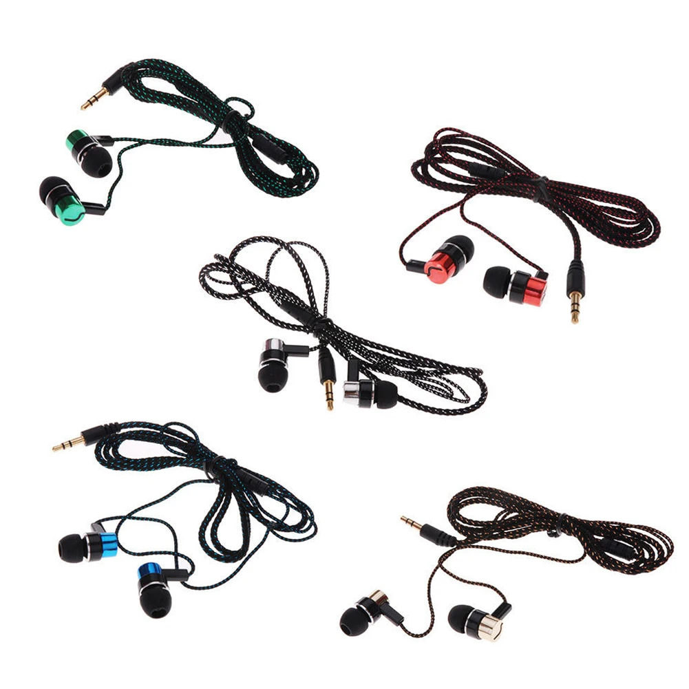 CHYI 3.5mm In-Ear Earphone Earbuds Wired Stereo Braid Cord Sport Earphones Headset Without Mic For IPhone Xiaomi Samsung Phone